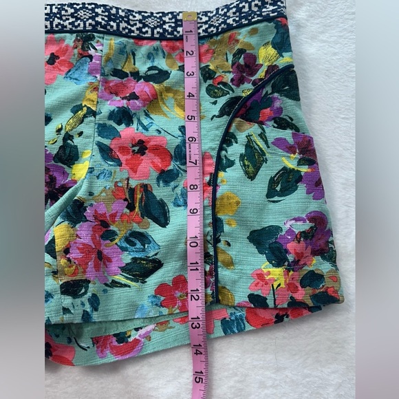 Anthropologie Cartonnier SkyFlower Patterned Fabric Short  in Size 8 - Picture 8 of 14